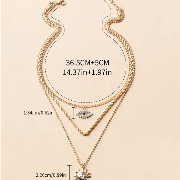 n e w | eye and sun necklace ⭐️ - Picture 2 of 8